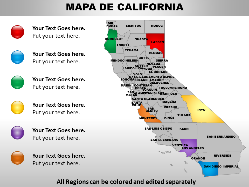 MAPA DE CALIFORNIA 