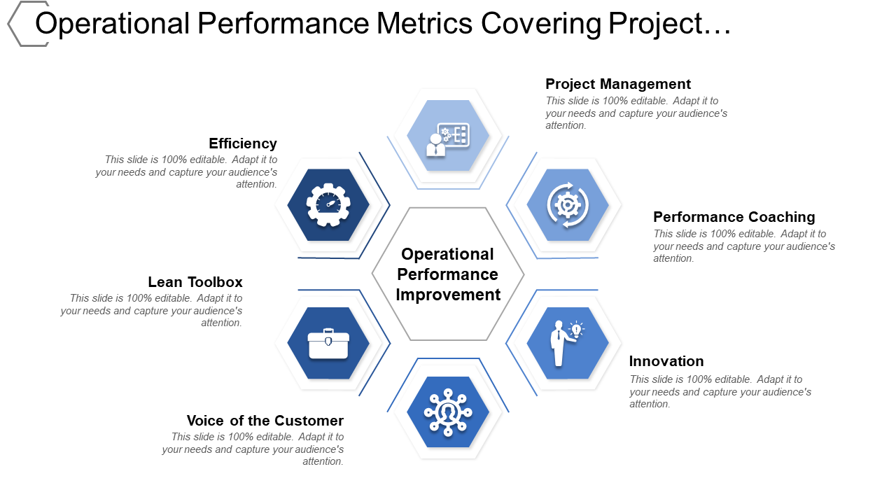 Operational performance metrics covering project management