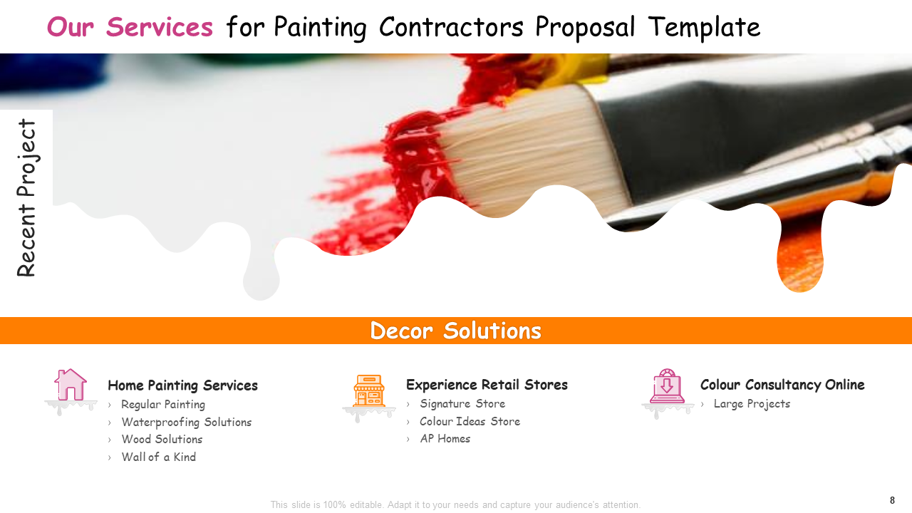Our Services for Painting Contractors Proposal Template