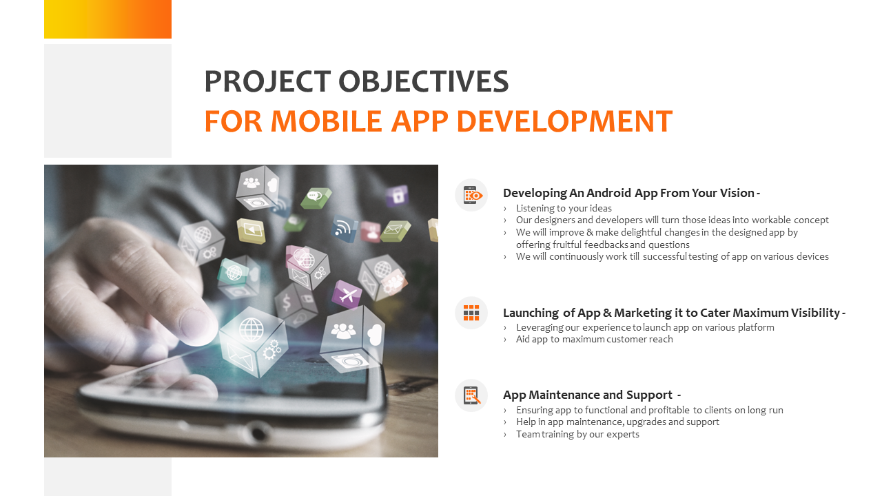 PROJECT OBJECTIVES FOR MOBILE APP DEVELOPMENT