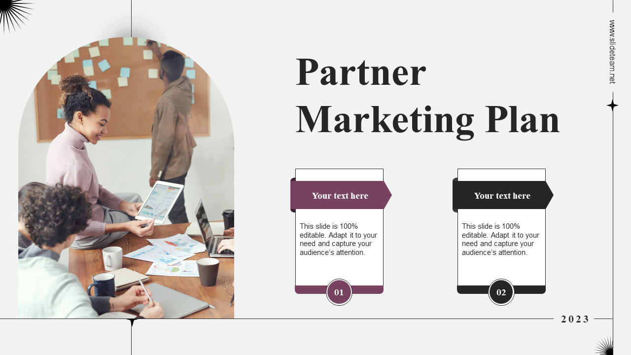 Partner Marketing Plan Single Cover Page Template