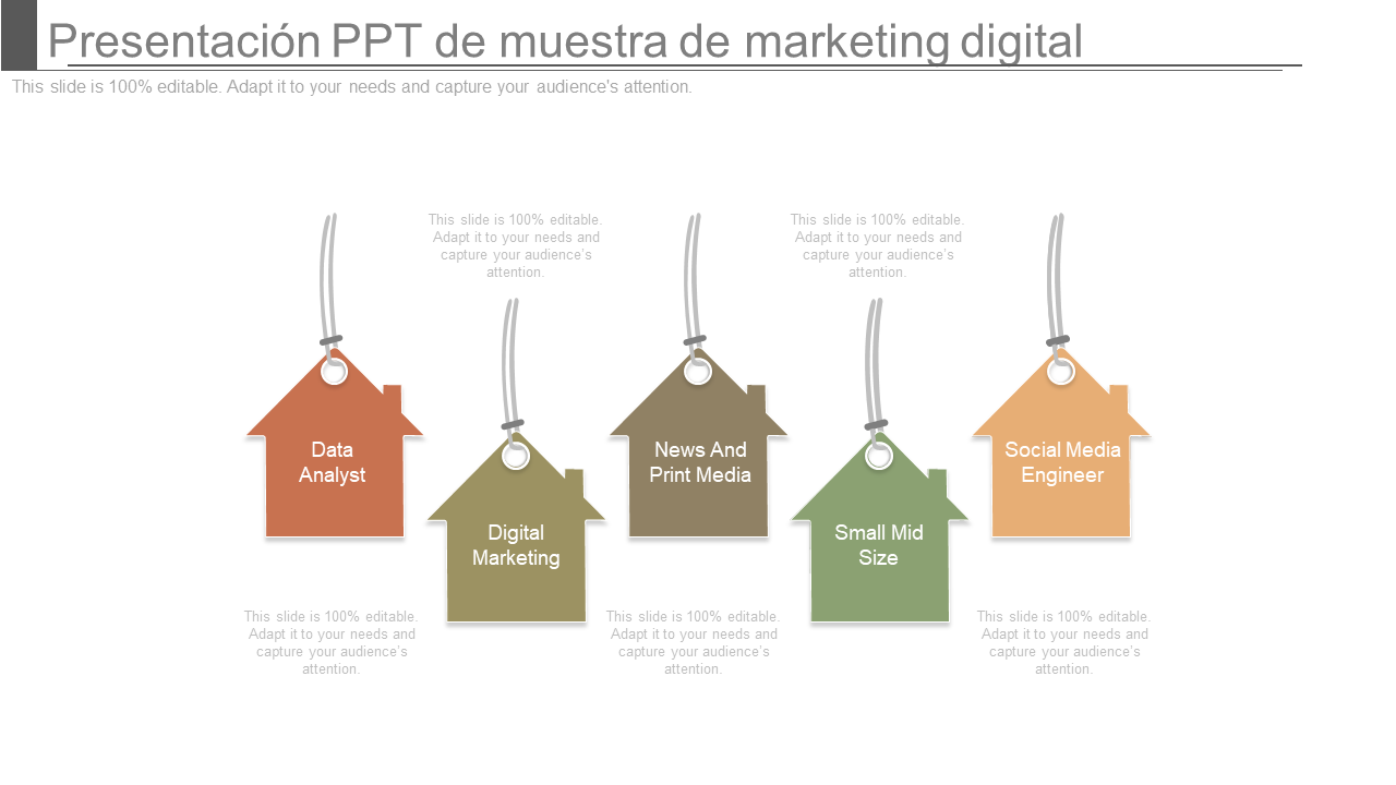 Presentación PPT de muestra de marketing digital 
