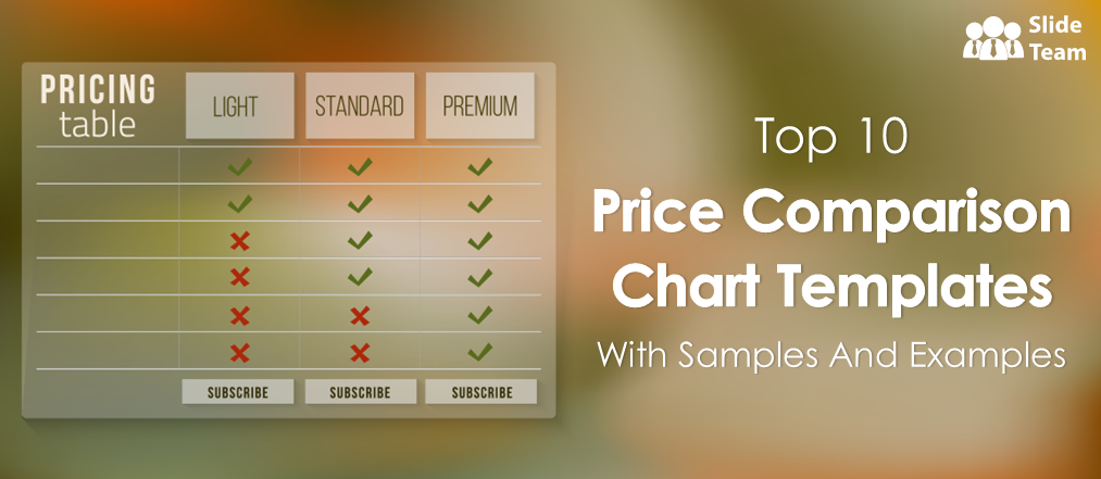 Top 10 Price Comparison Chart Templates with Examples and Samples