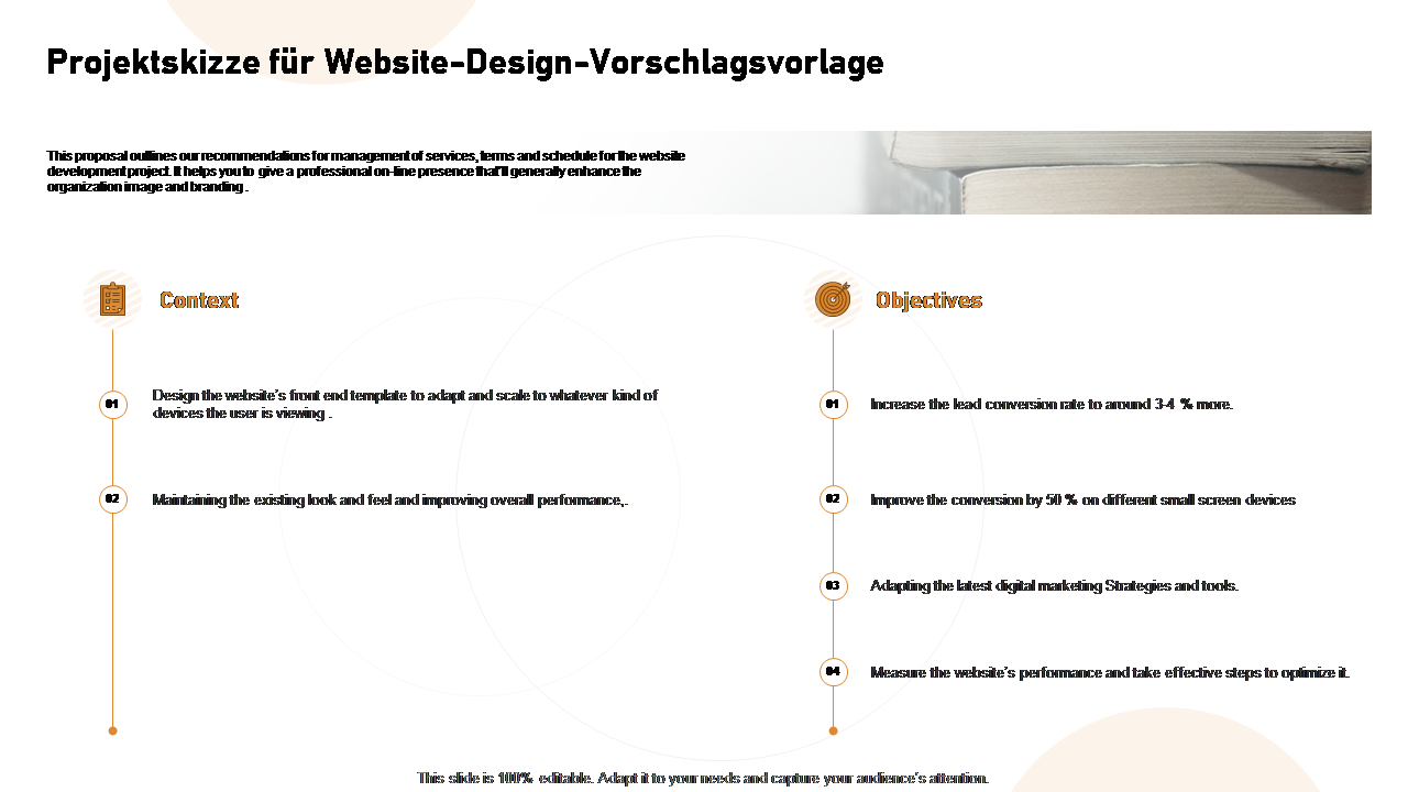 Projektskizze für Website-Design-Vorschlagsvorlag