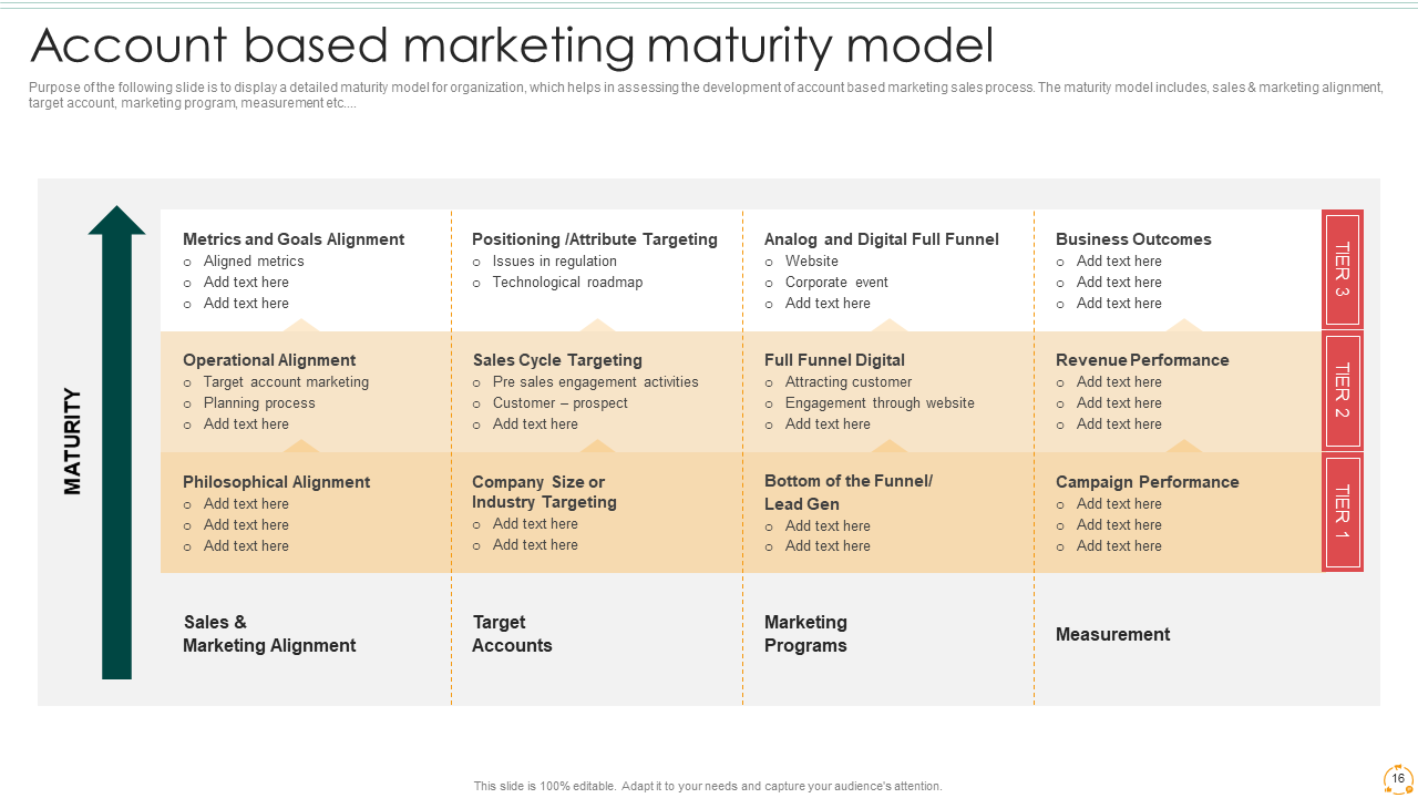 Account Based Marketing Maturity Model from B2B Marketing Strategies  