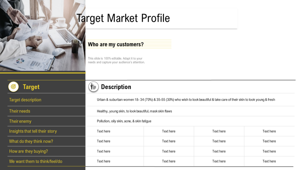 Target Market Profile PPT Slide