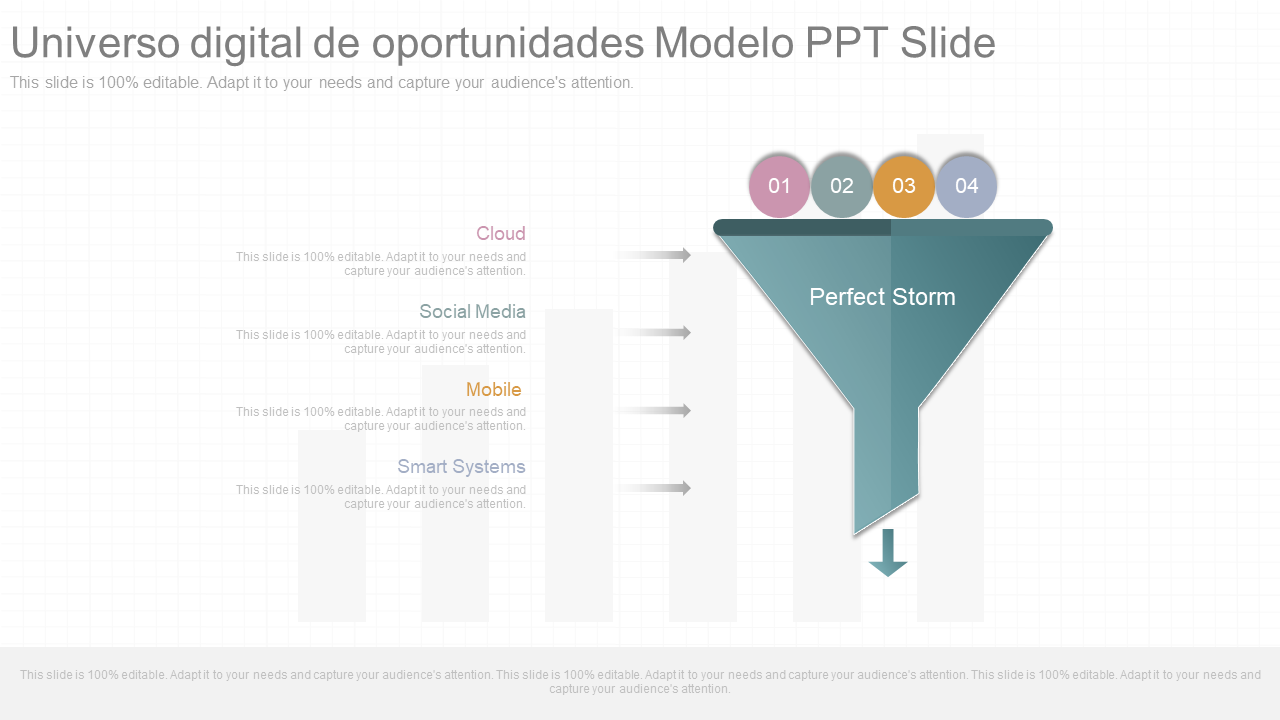 Universo digital de oportunidades Modelo PPT Slide 