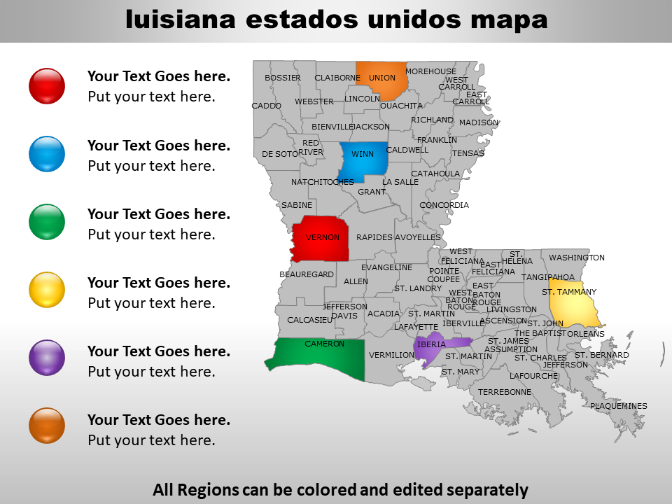 luisiana estados unidos mapa 