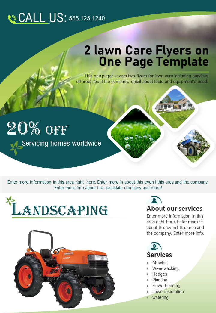 2 lawn Care Flyers on