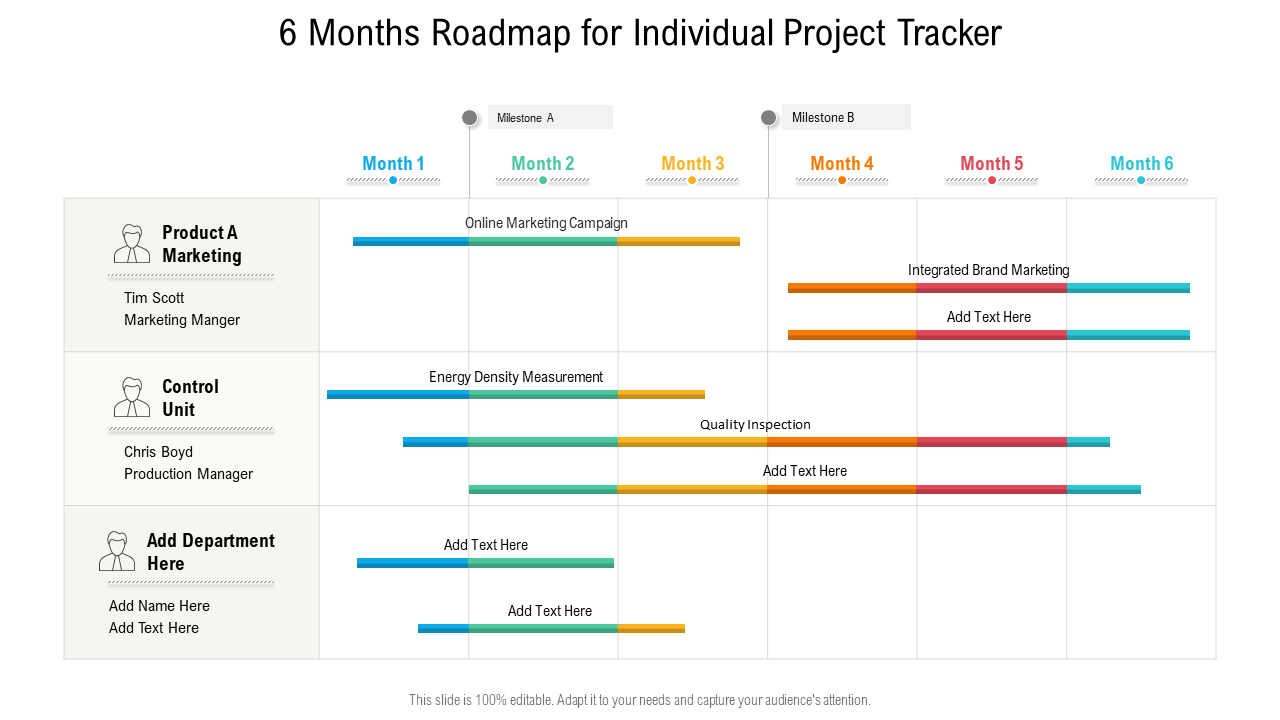 6 Months Roadmap for Individual Project Tracker