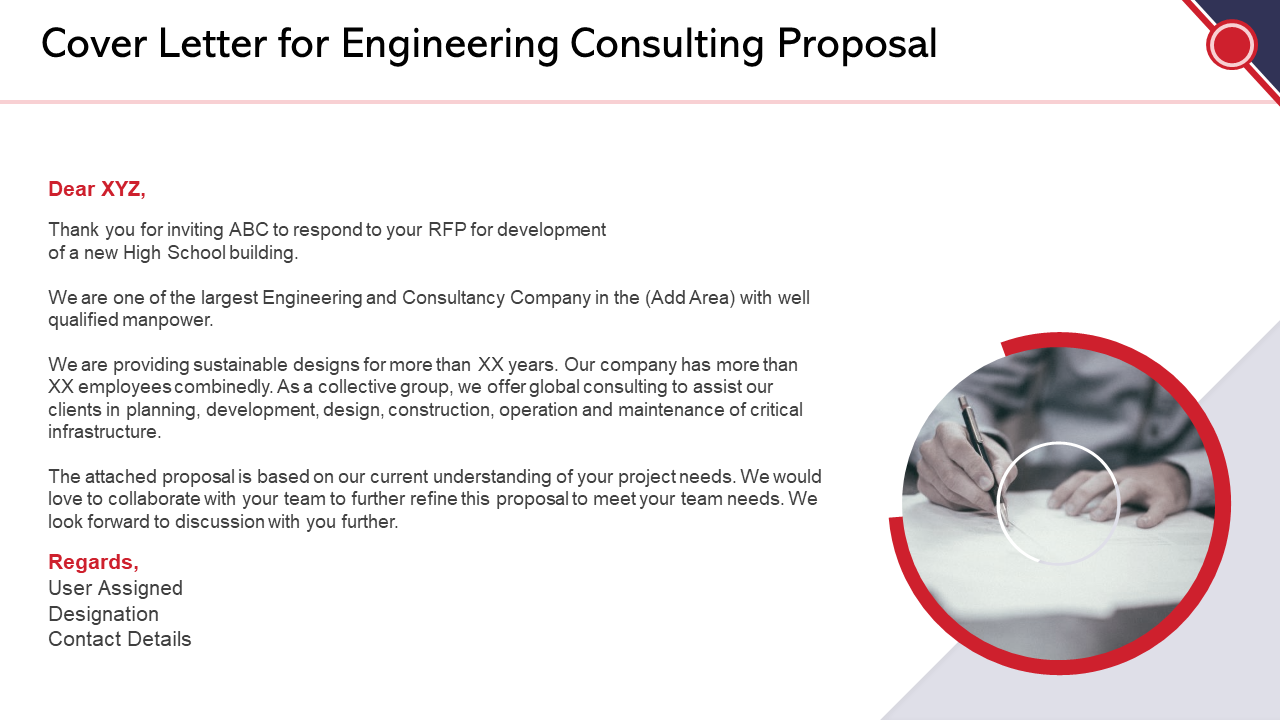 Cover Letter for Engineering Consulting Proposal