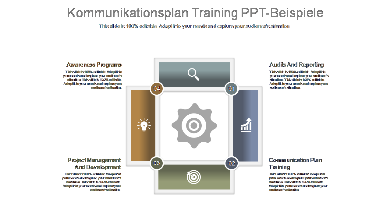 Kommunikationsplan Training PPT-Beispiele 