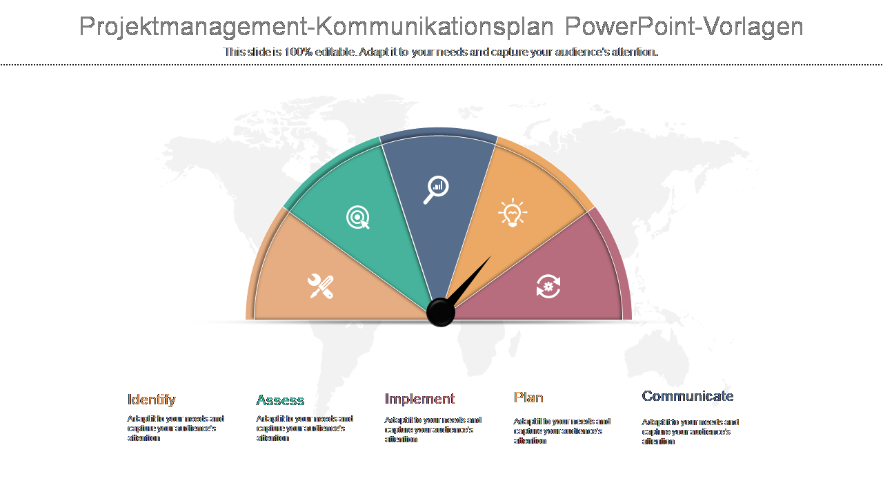 Projektmanagement-Kommunikationsplan PowerPoint-Vorlagen 