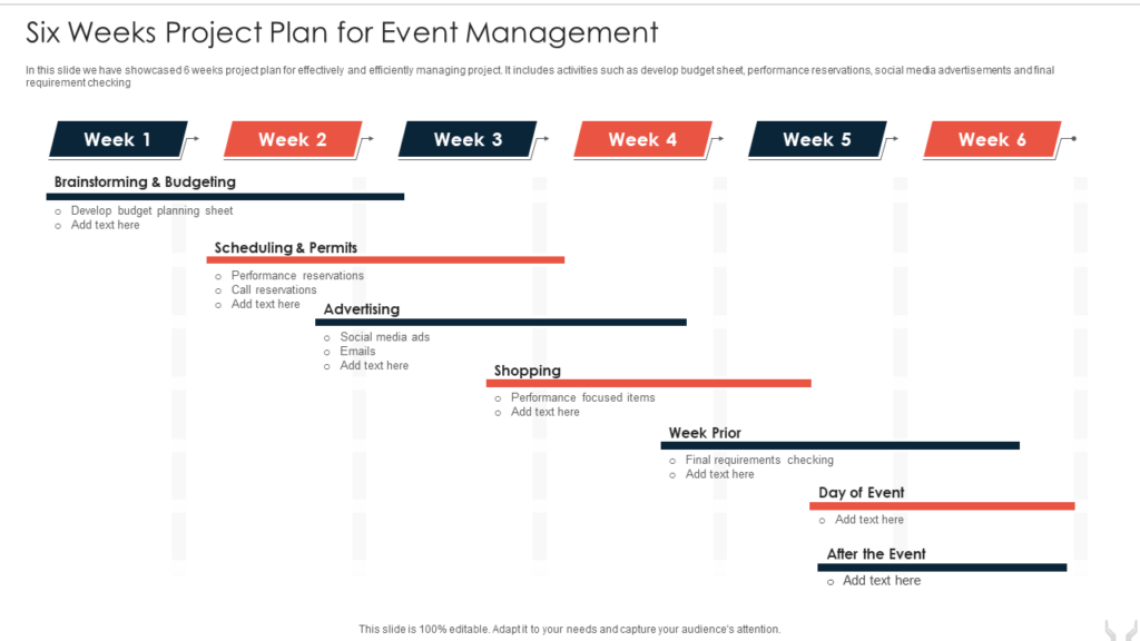 Six-Week Project Plan for Event Management