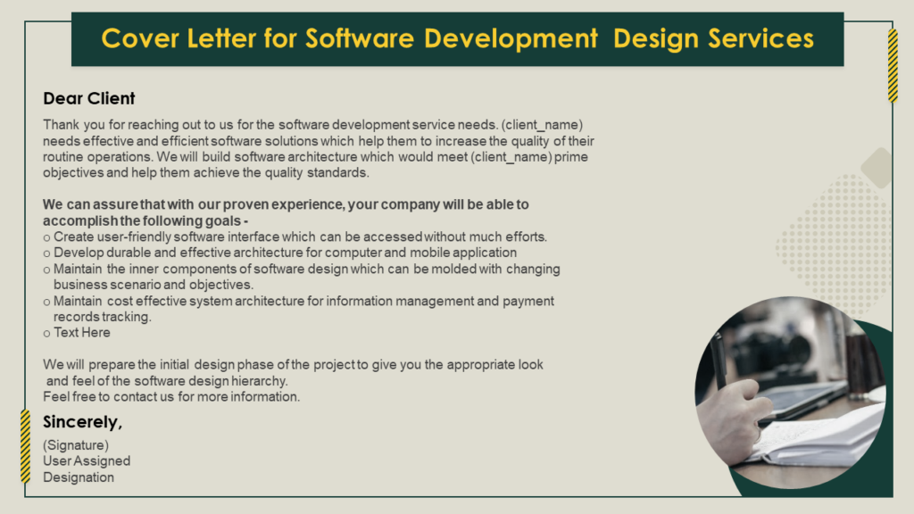 Software Development Cover Letter Template