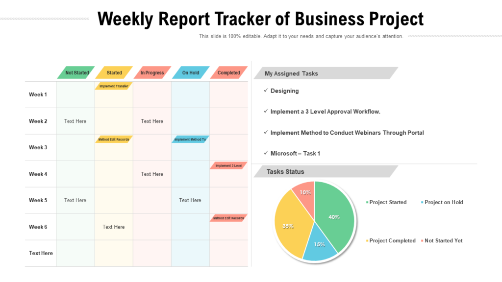 Weekly Report Tracker of Business Project