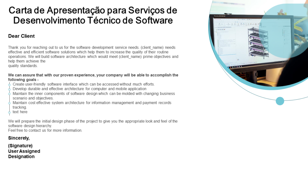 Carta de Apresentação para Serviços de Desenvolvimento Técnico de Software 