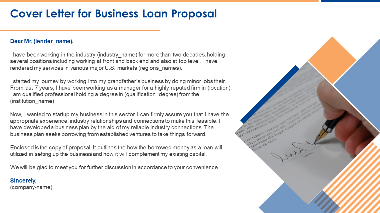 Cover Letter for Business Loan Proposal 