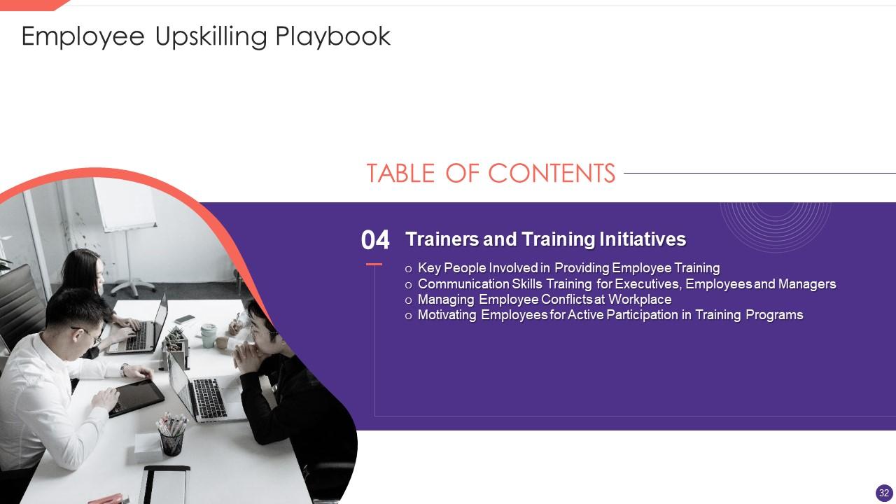 Employee Upskilling Playbook Training Module - Trainers and Training Initiatives