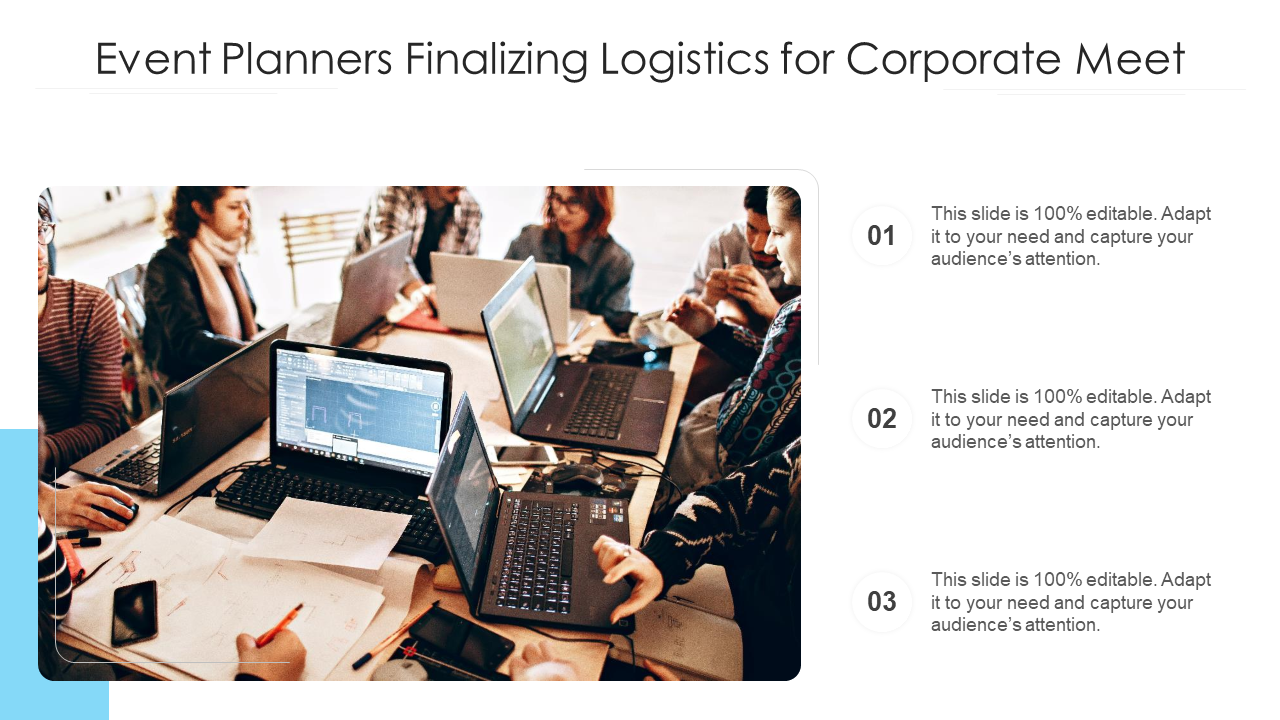 Event planners Template to finalize logistics for corporate meet