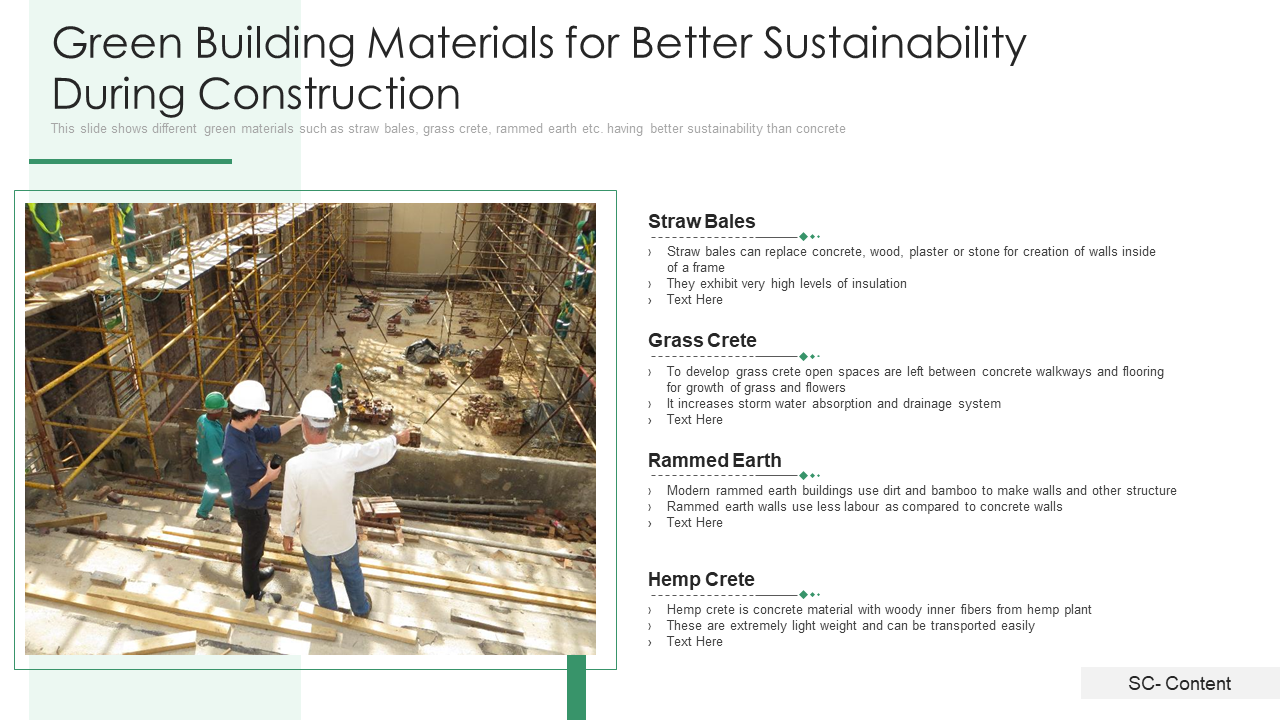 Green Building Materials for Better Sustainability During Construction
