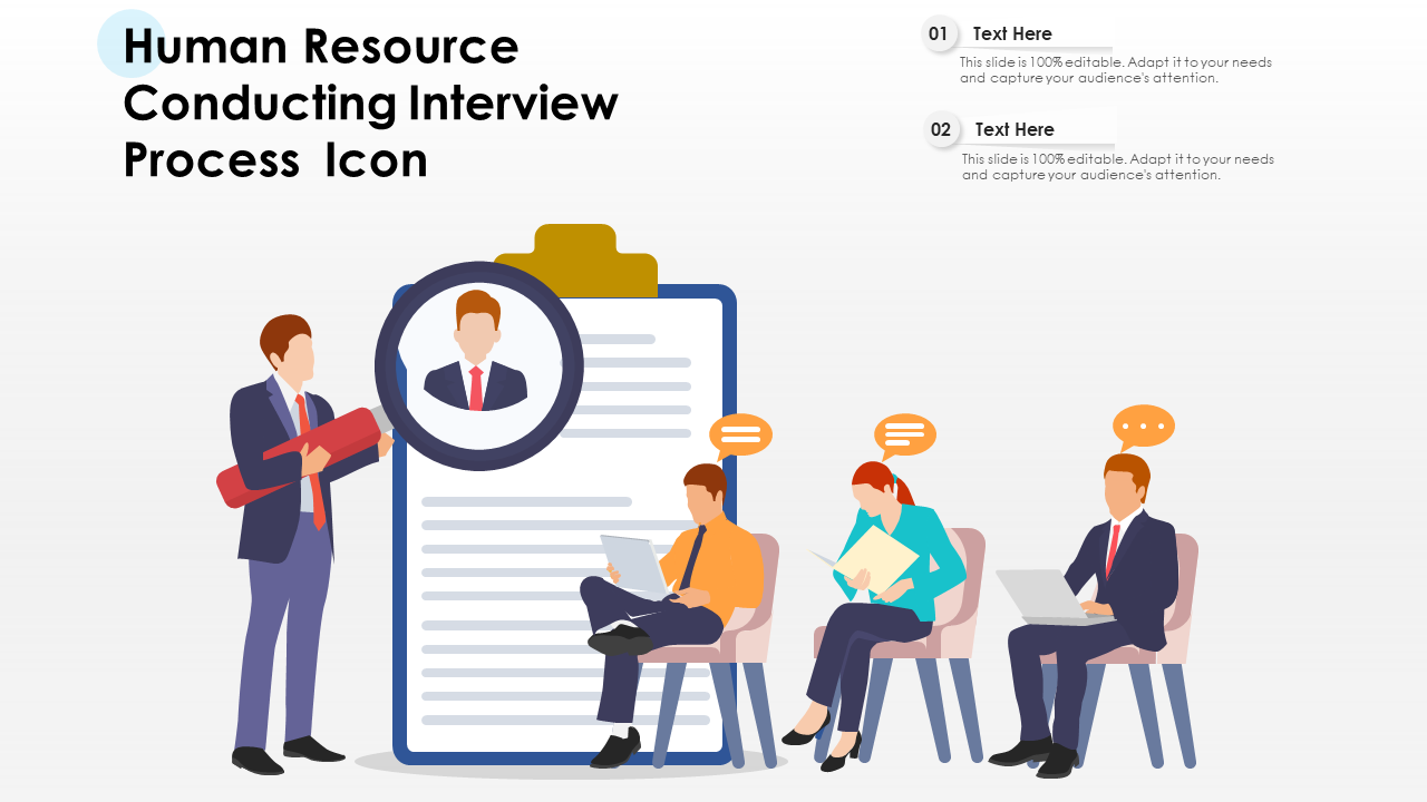 Human Resource Conducting Interview Process Icon