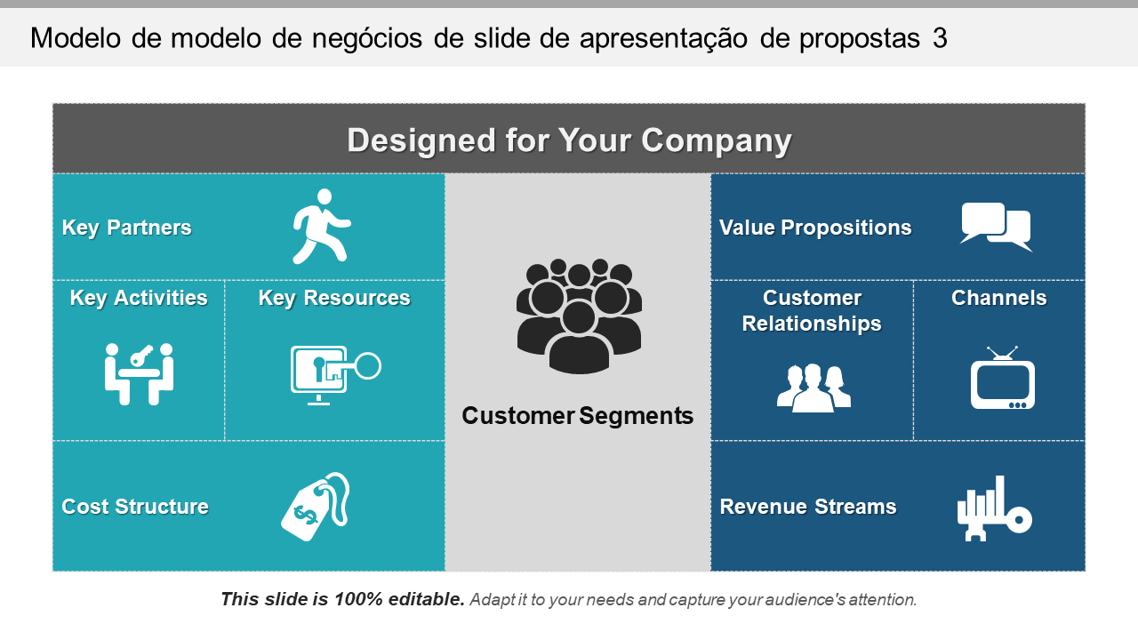 Modelo de modelo de negócios de slide de apresentação de propostas 3 