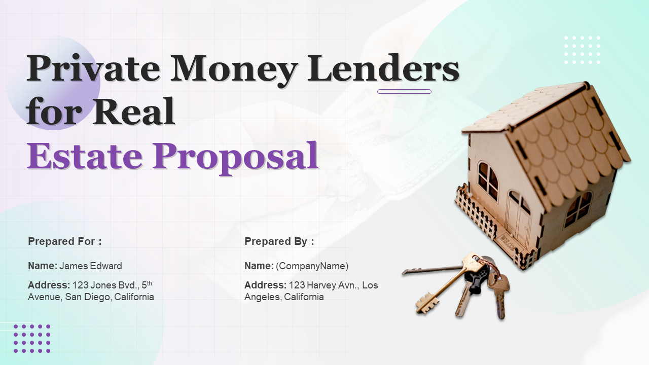 Private Money Lenders for Real Estate Proposal