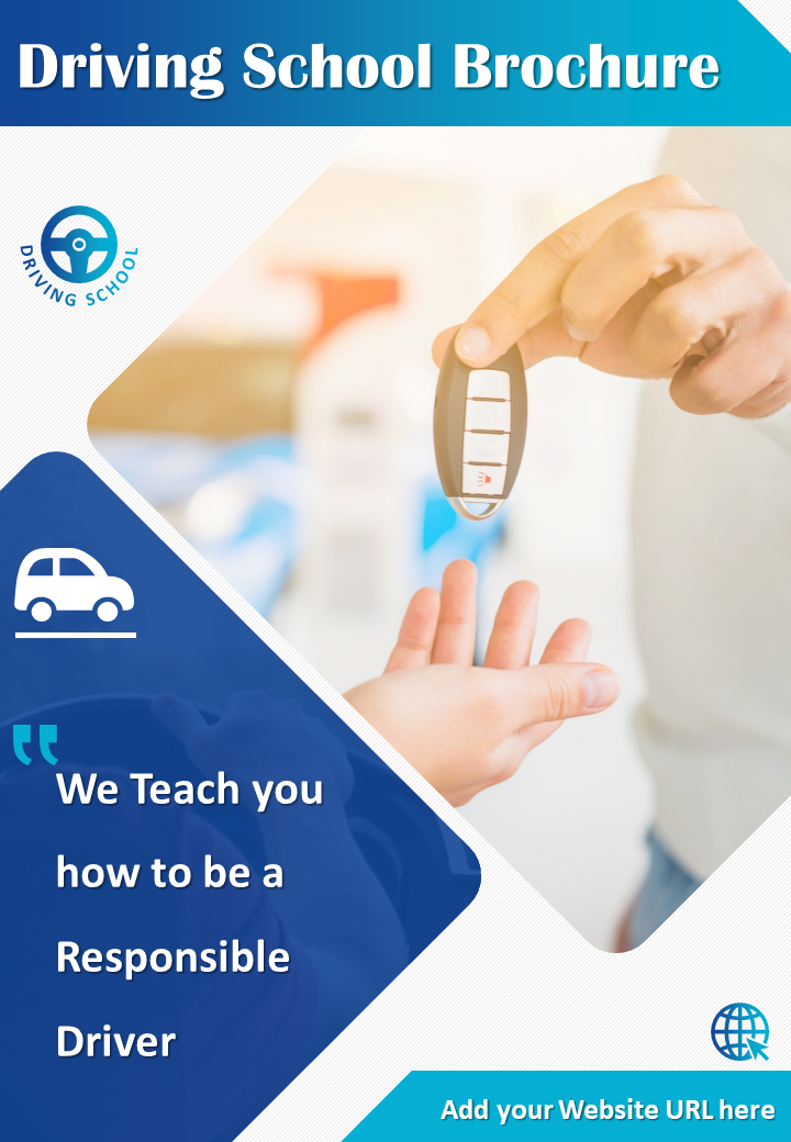 Professional Driving School Brochure Four-page PPT Template
