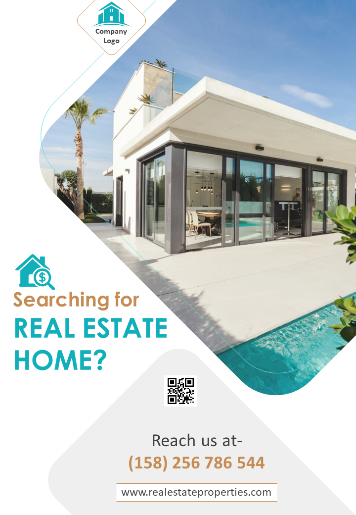 Real Estate Brochure Design Four-Page Template