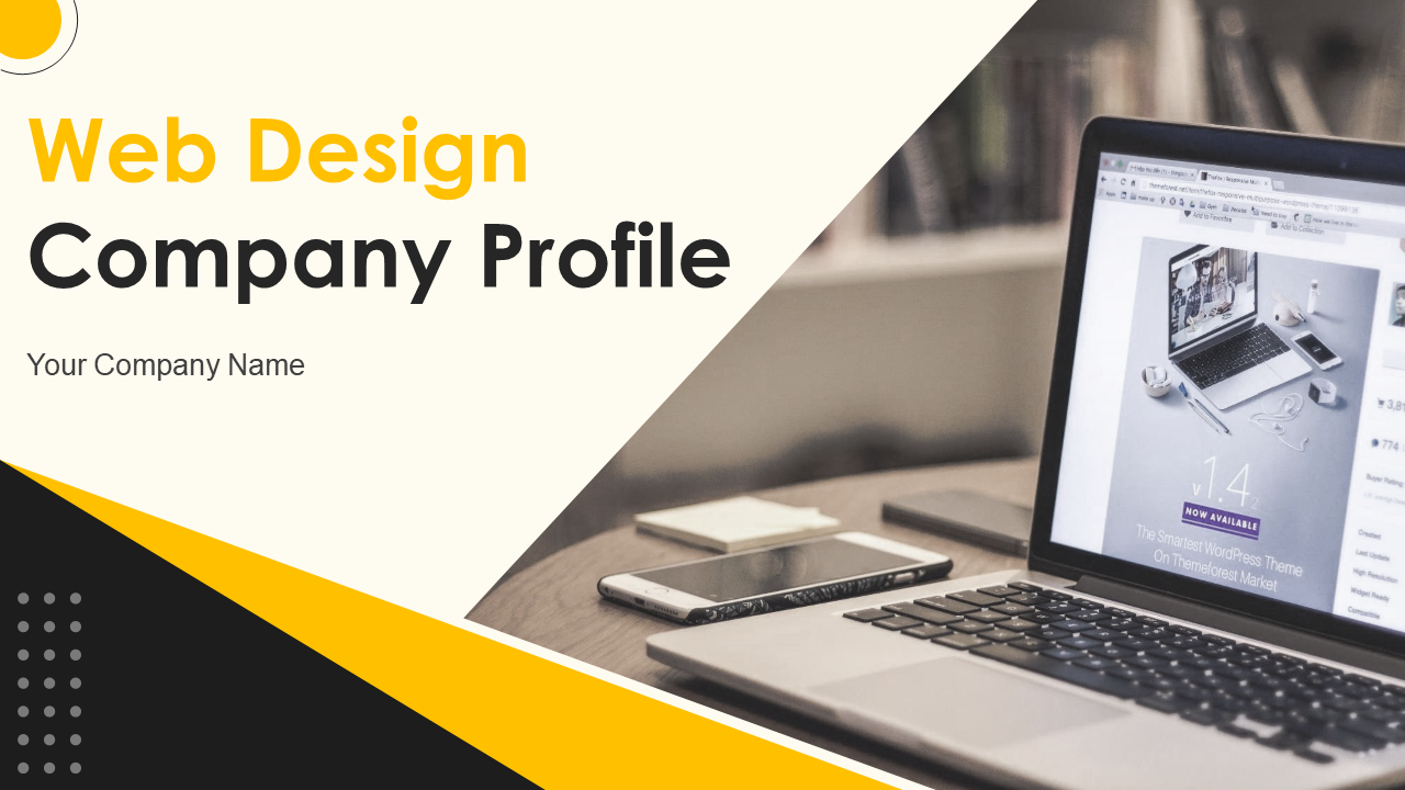 Cover Slide of Web Design Company Profile 