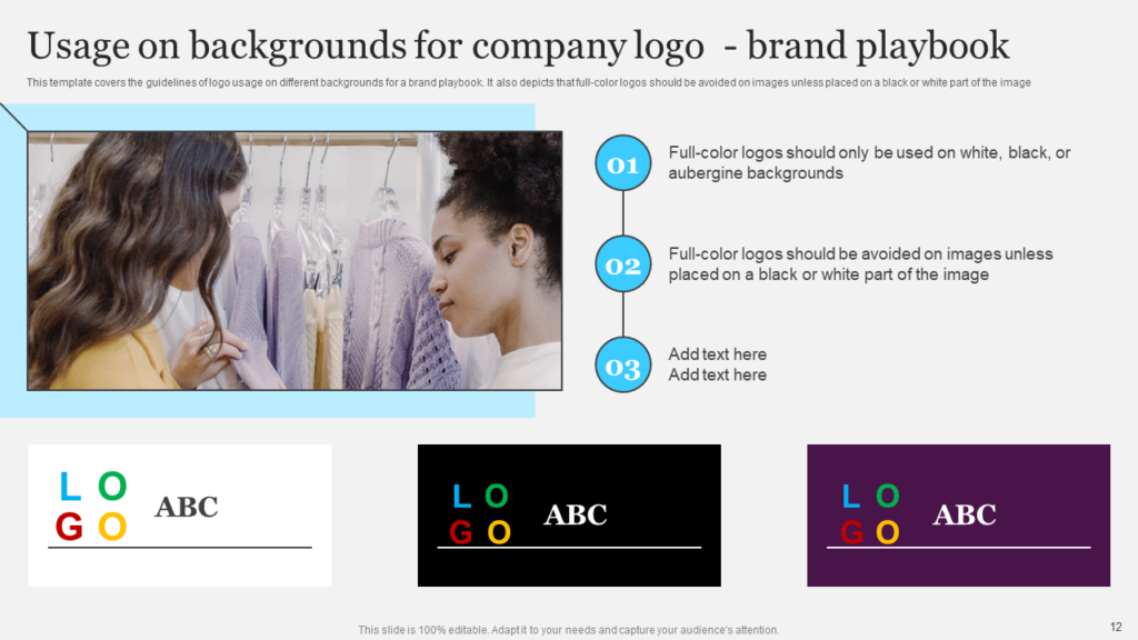 Usage on Backgrounds for Company Logo Template