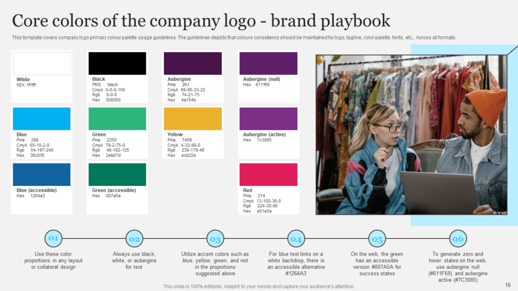 Core Colors of the Company Logo Template