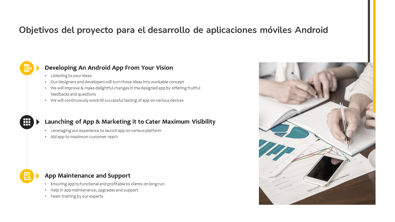 Objetivos del proyecto para el desarrollo de aplicaciones móviles Android