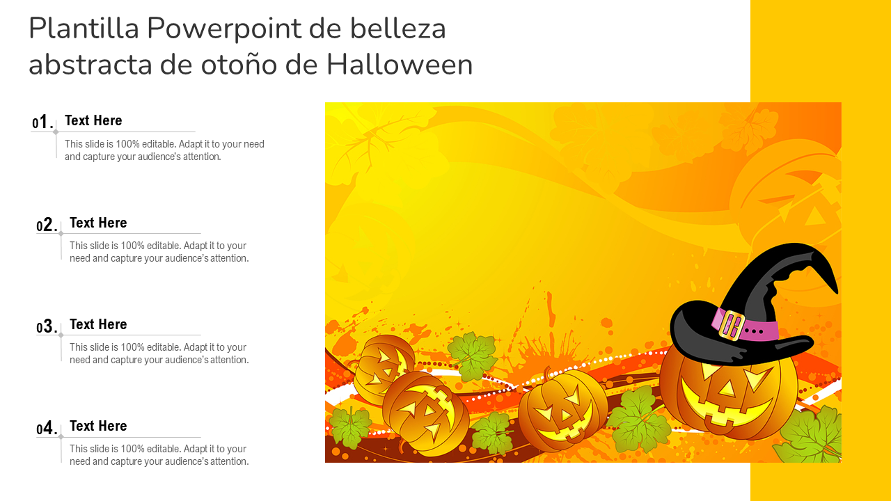 Plantilla Powerpoint de belleza abstracta de otoño de Halloween