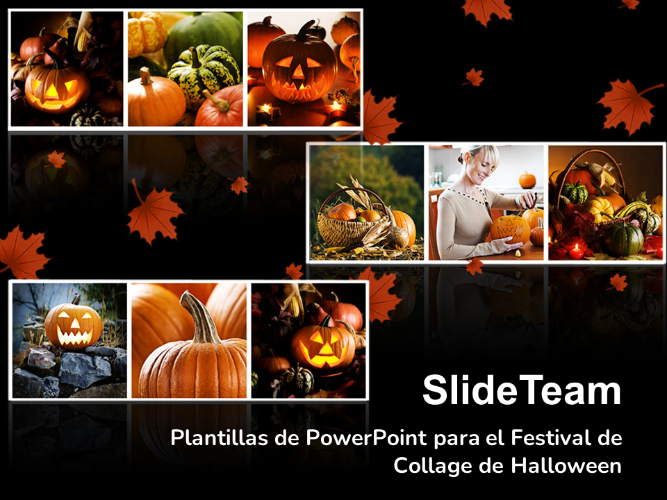 Plantillas de PowerPoint para el Festival de Collage de Halloween