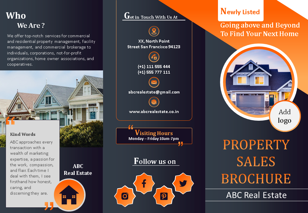 property sales brochure trifold 