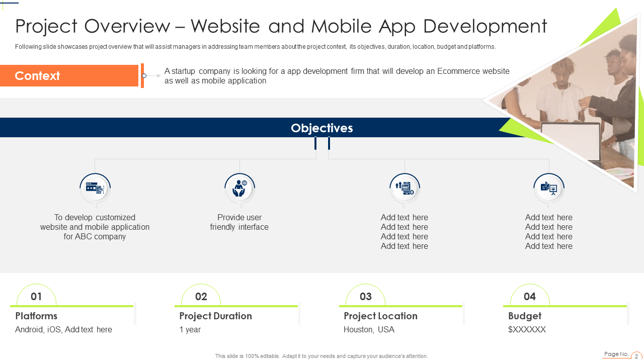 App Design and Development Project Overview Template