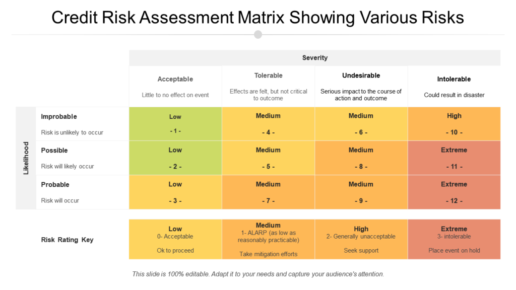 Credit Risk Assessment Matrix Template