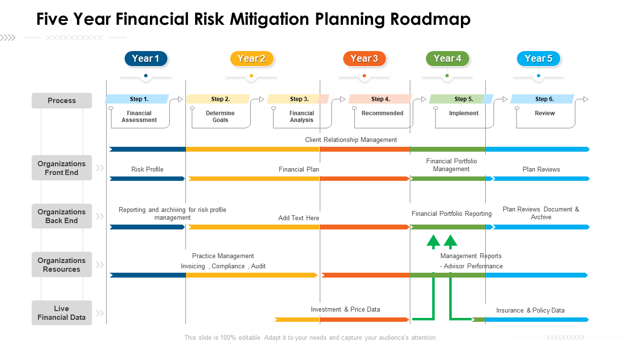 Five-year Financial Risk Mitigation Planning Roadmap Template