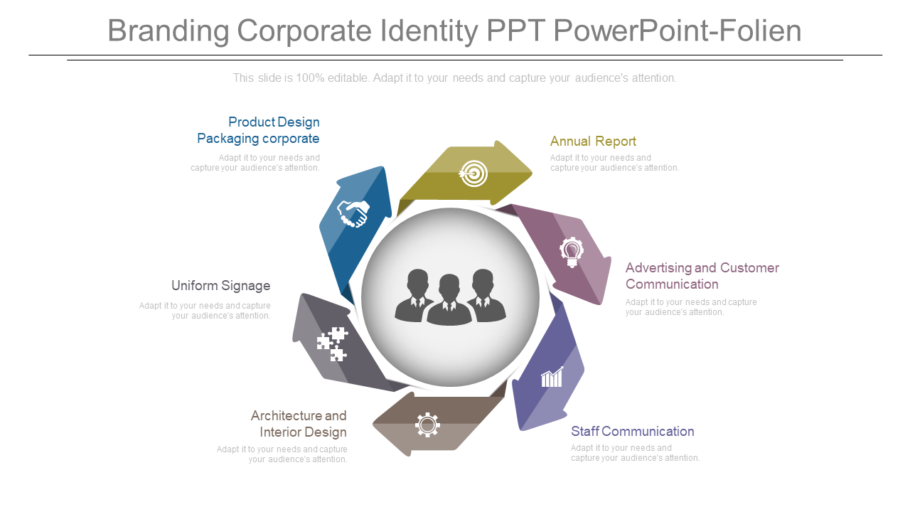 Branding Corporate Identity PPT PowerPoint-Folien