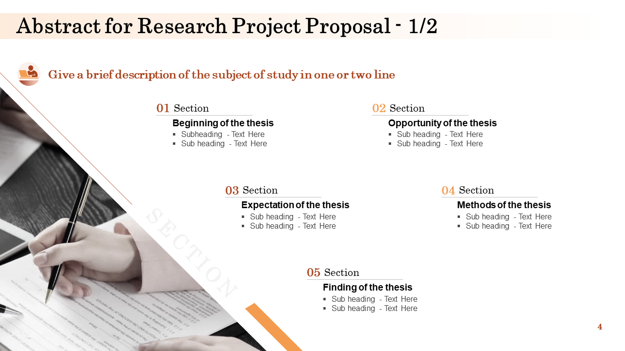 Abstract Templates for Research Project Proposal Slide 1