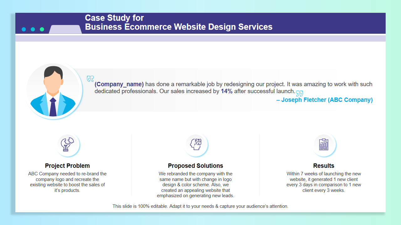 Case Study for Business Ecommerce Website Design Services 