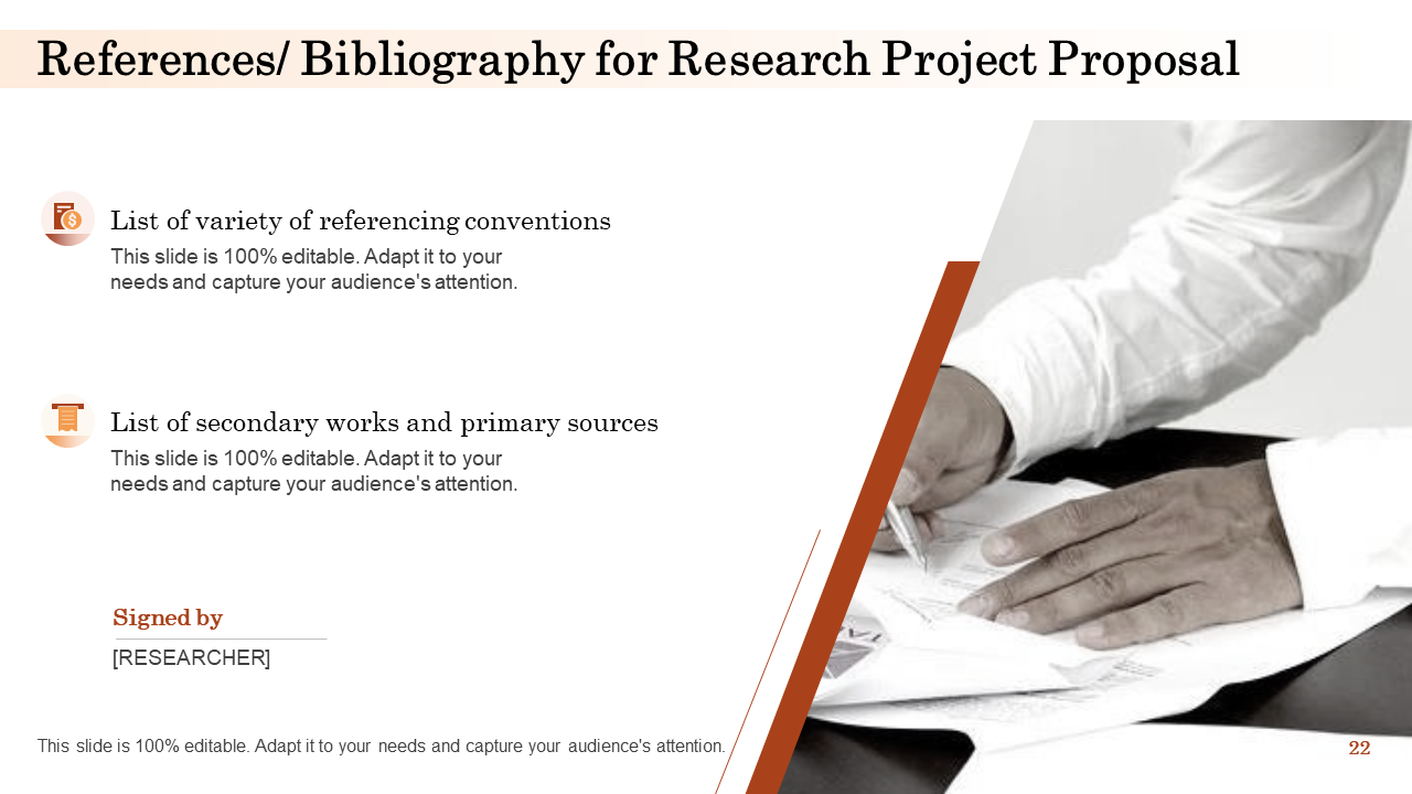 References or Bibliography Template for Research Project Proposal