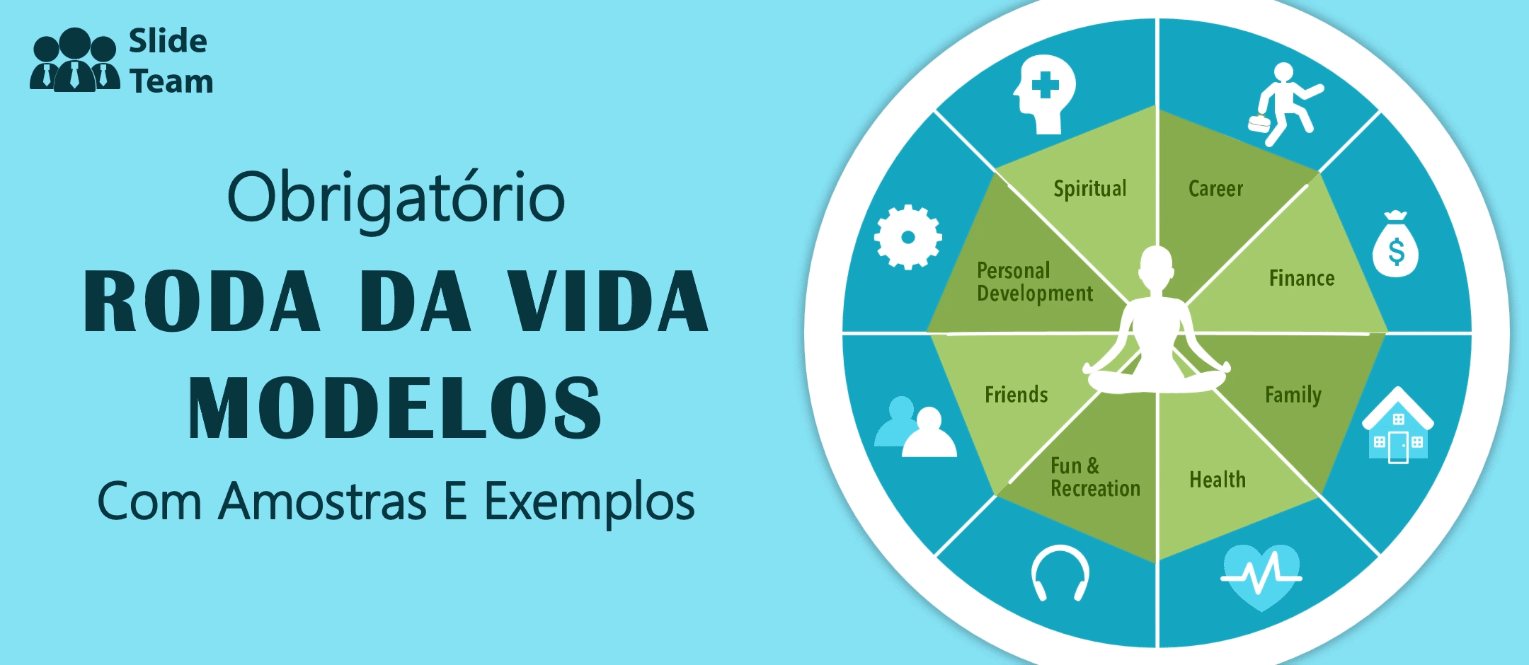 Modelos obrigatórios da Roda da Vida com amostras e exemplos