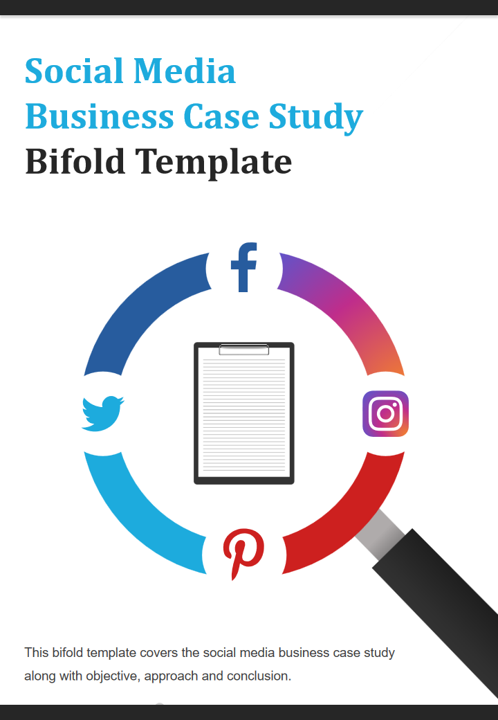 Social Media Business Case Study Bifold Template 