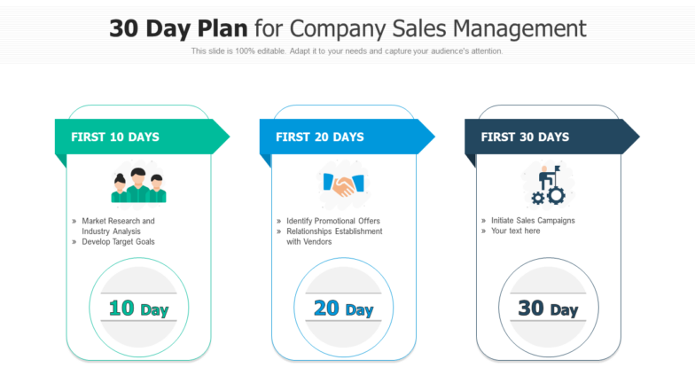 30 day plan for company sales management
