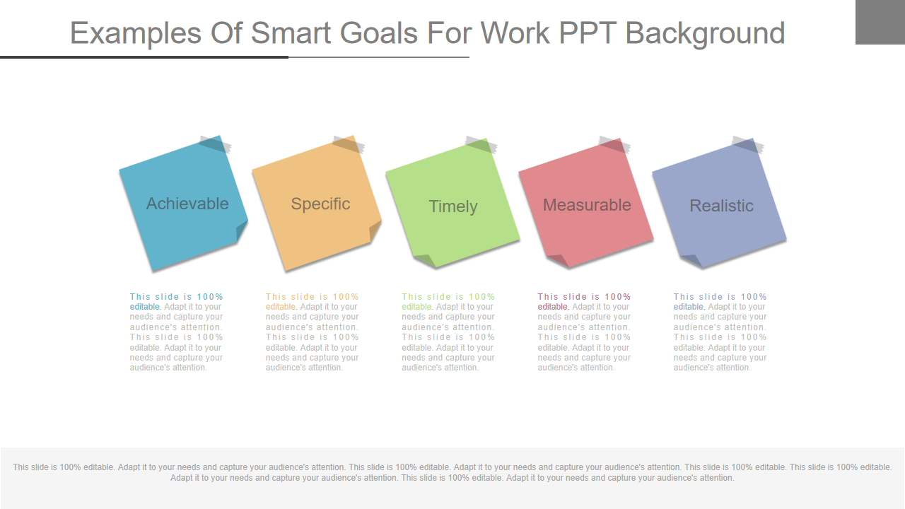 Examples Of Smart Goals For Work PPT Background 