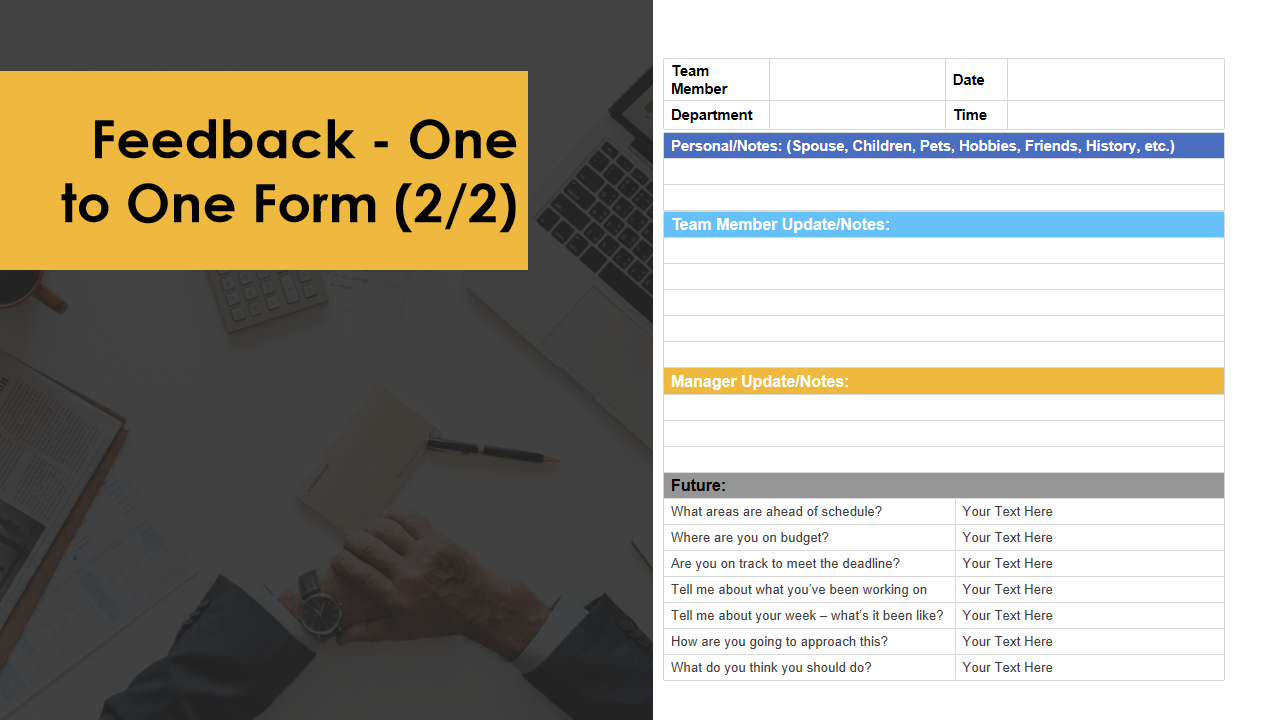Feedback - One to One Form (2/2)