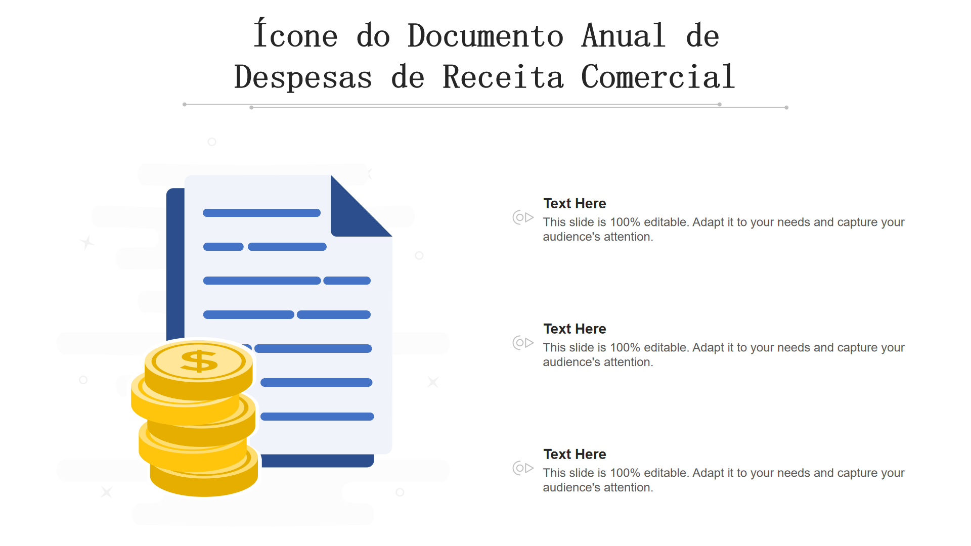 &Iacute;cone do Documento Anual de Despesas de Receita Comercial 